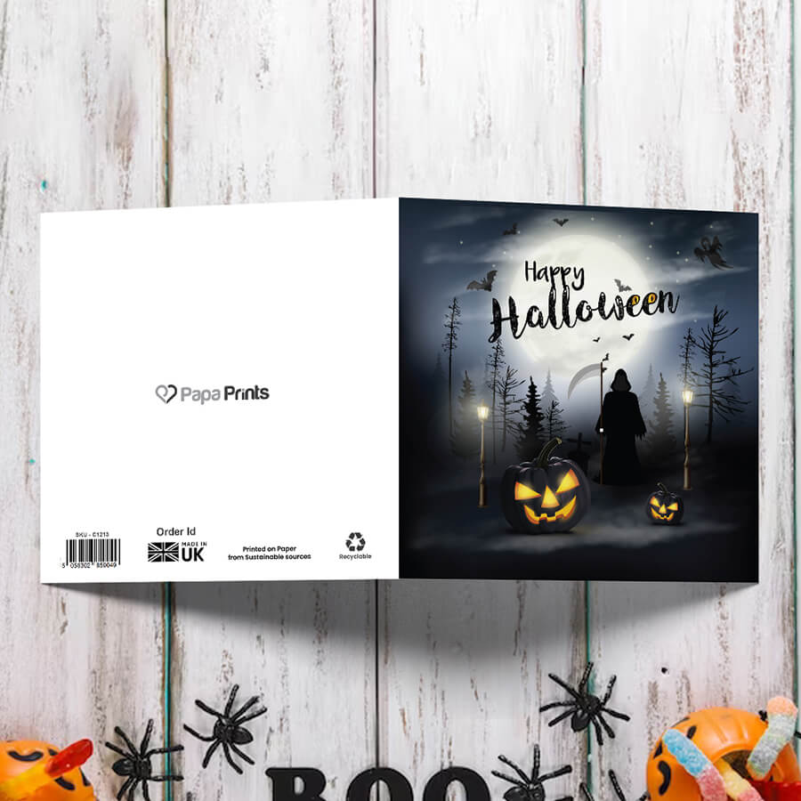 Scary Halloween Greeting Card