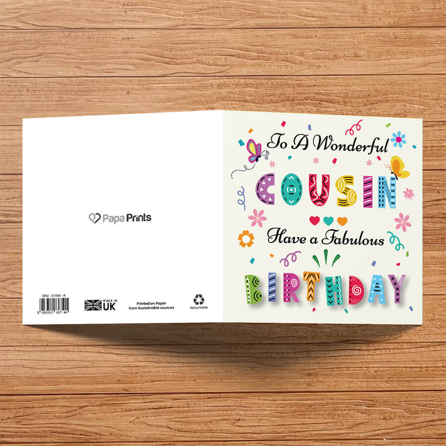 Colorful Text Birthday Greeting Card