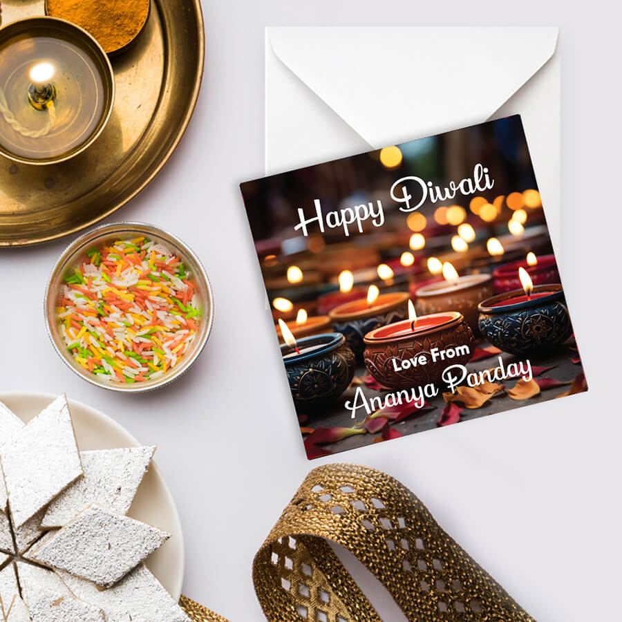 Personalised Diwali Festival of Lights Card
