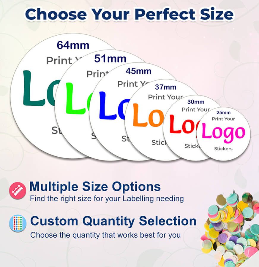 Personalised Logo Stickers - Round - Round Gloss, Clear & Matt