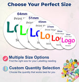 Personalised Logo Stickers - Round - Round Gloss, Clear & Matt