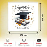 Graduation Card Flat Lay Proud of You Message with Envelope Included