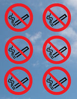 Transparent No Smoking Sign Stickers