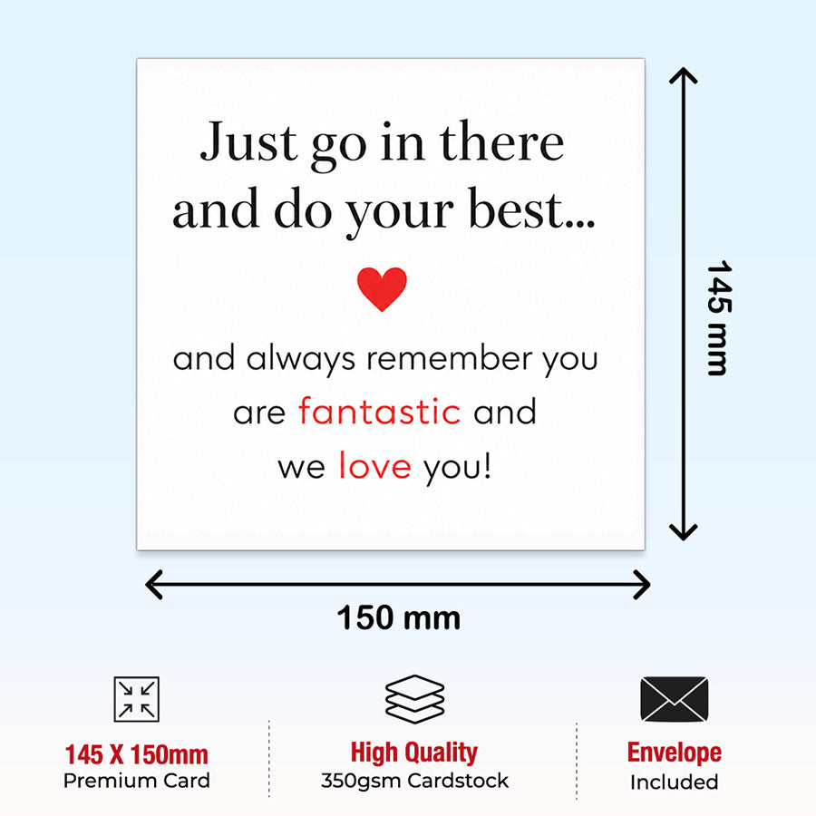 good luck in your exams card
