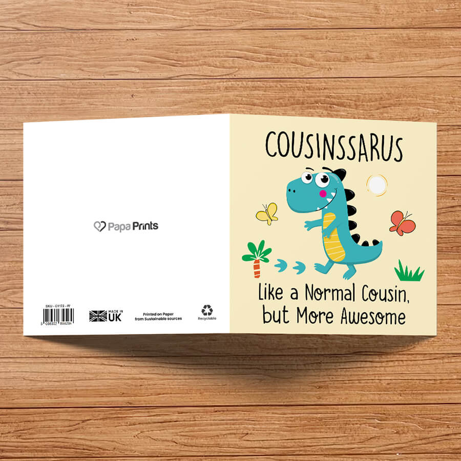 Cute Dinosaur Cards for Family