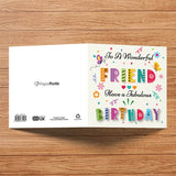 Colorful Text Birthday Greeting Card