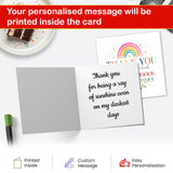 Rainbow Teacher Thank You Card for End of Term Gifts