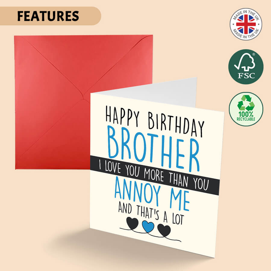 Show Your Love: Funny Brother Birthday Card