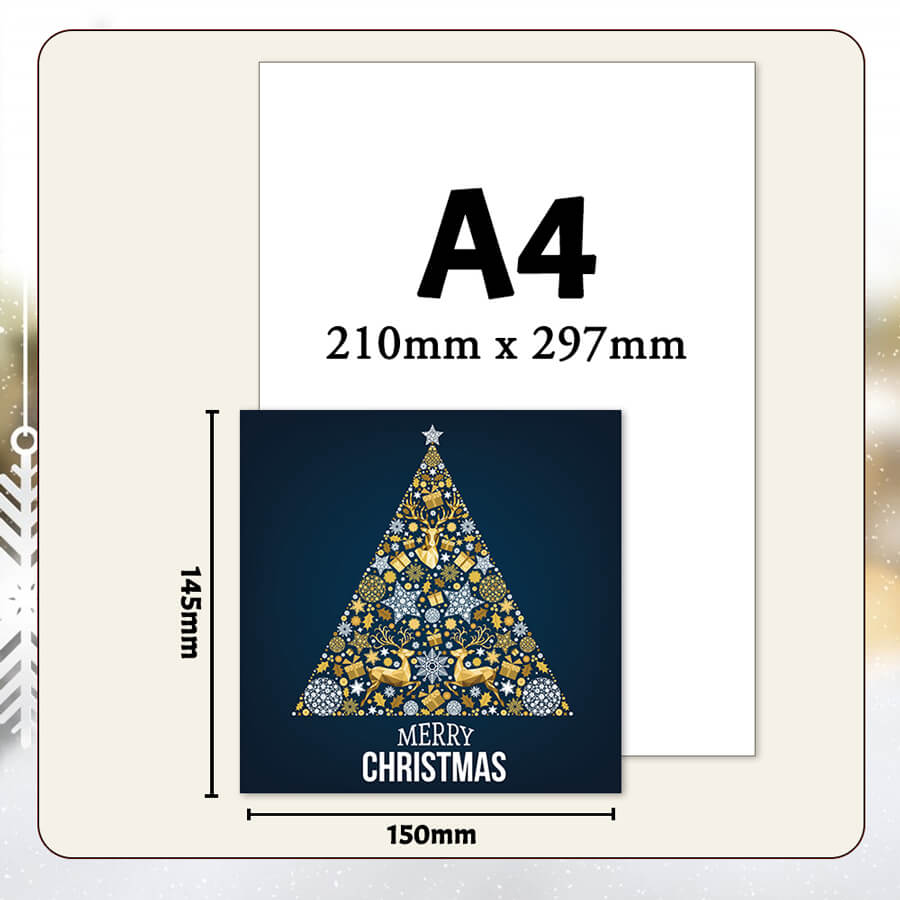 Collection of blue holiday cards