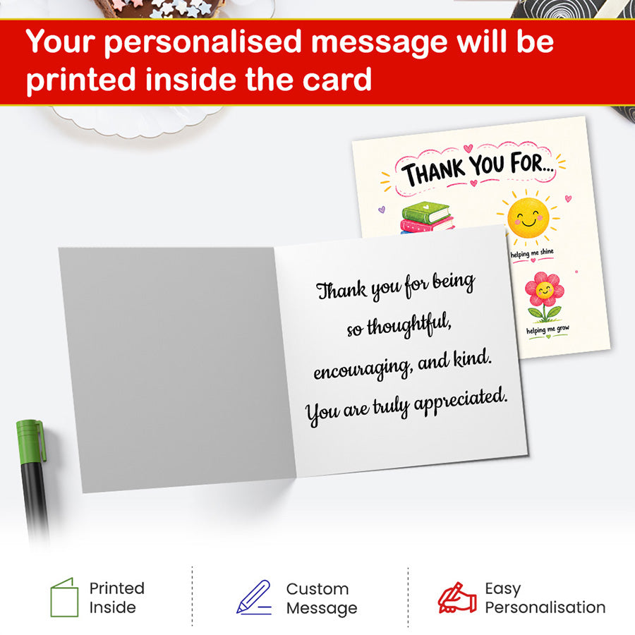 thank you nursery teacher card
