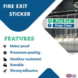 fire exit stickers