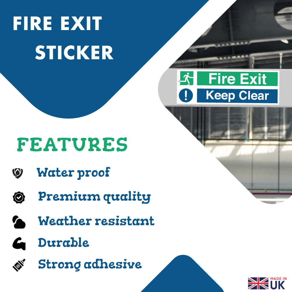fire exit stickers