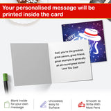 Best dad Father’s Day card with personalised printed text inside