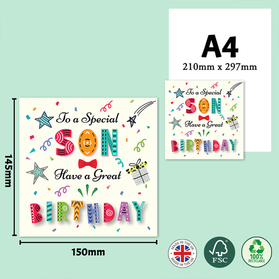 Colorful Text Birthday Greeting Card