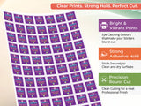 Waterproof personalised logo stickers square shape