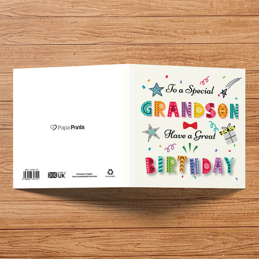 Colorful Text Birthday Greeting Card