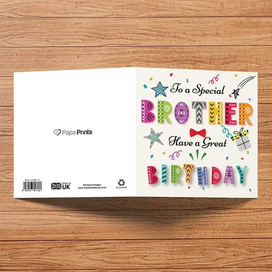 Colorful Text Birthday Greeting Card