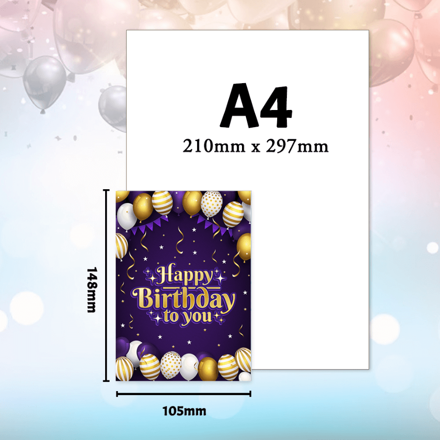 Vibrant A6 Birthday Cards - Pack of 12 & 24