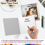 funny male birthday card with envelope