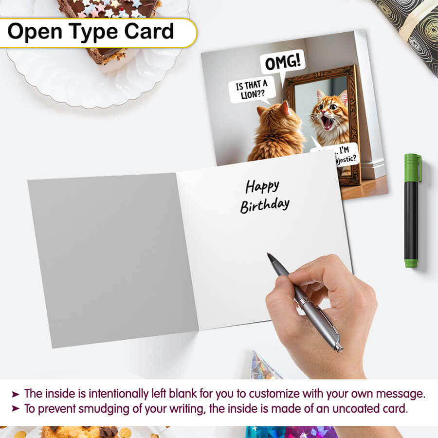 funny male birthday card with envelope