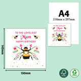 Charming Honey Bee Happy Birthday Card for Mom