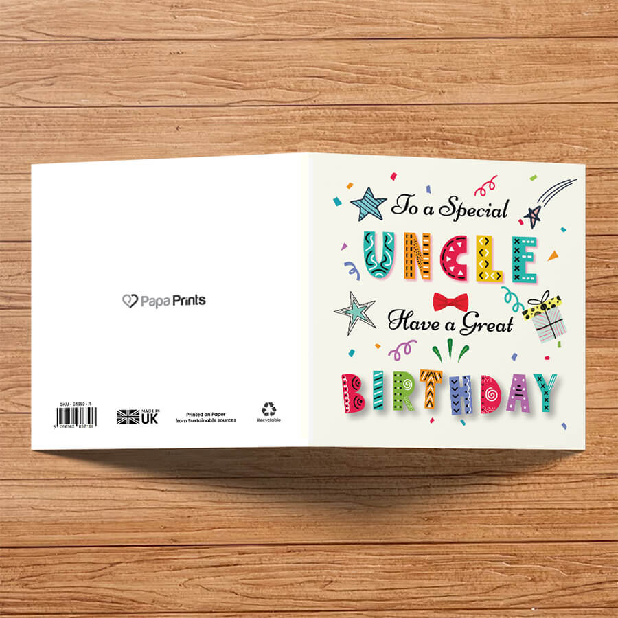Colorful Text Birthday Greeting Card