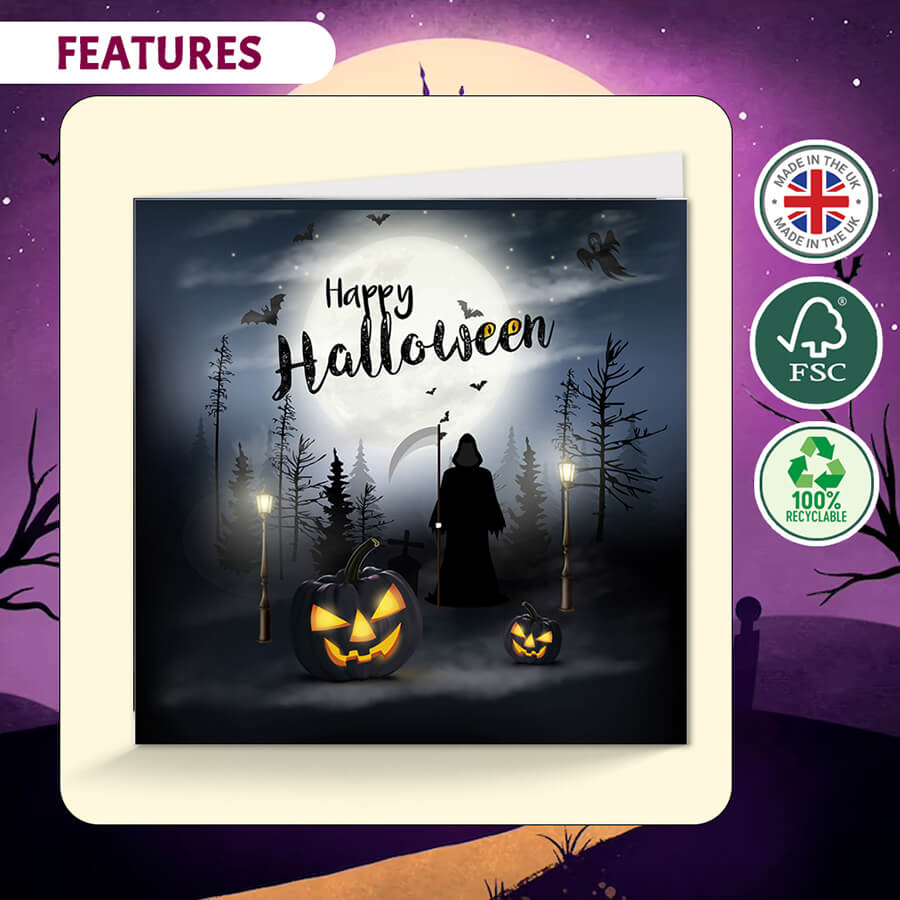 Scary Halloween Greeting Card