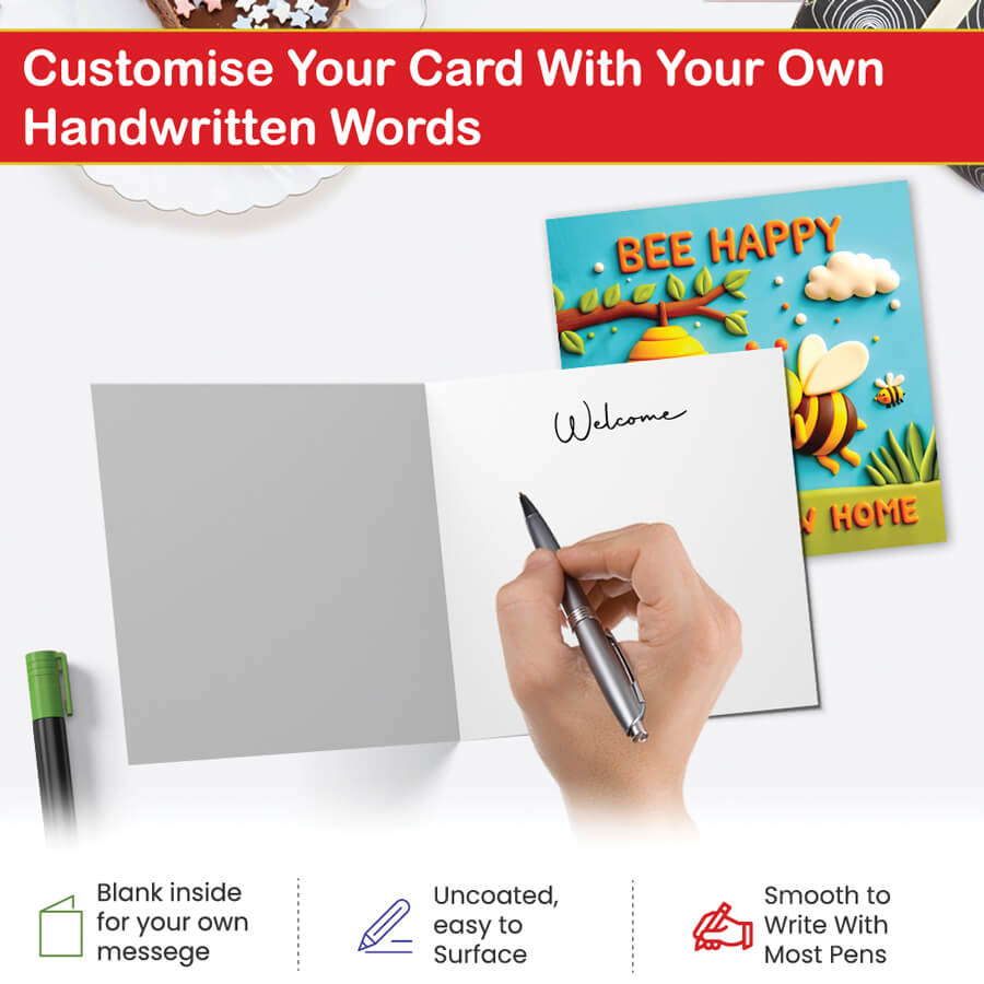 New Home Greeting Card Bee Theme
