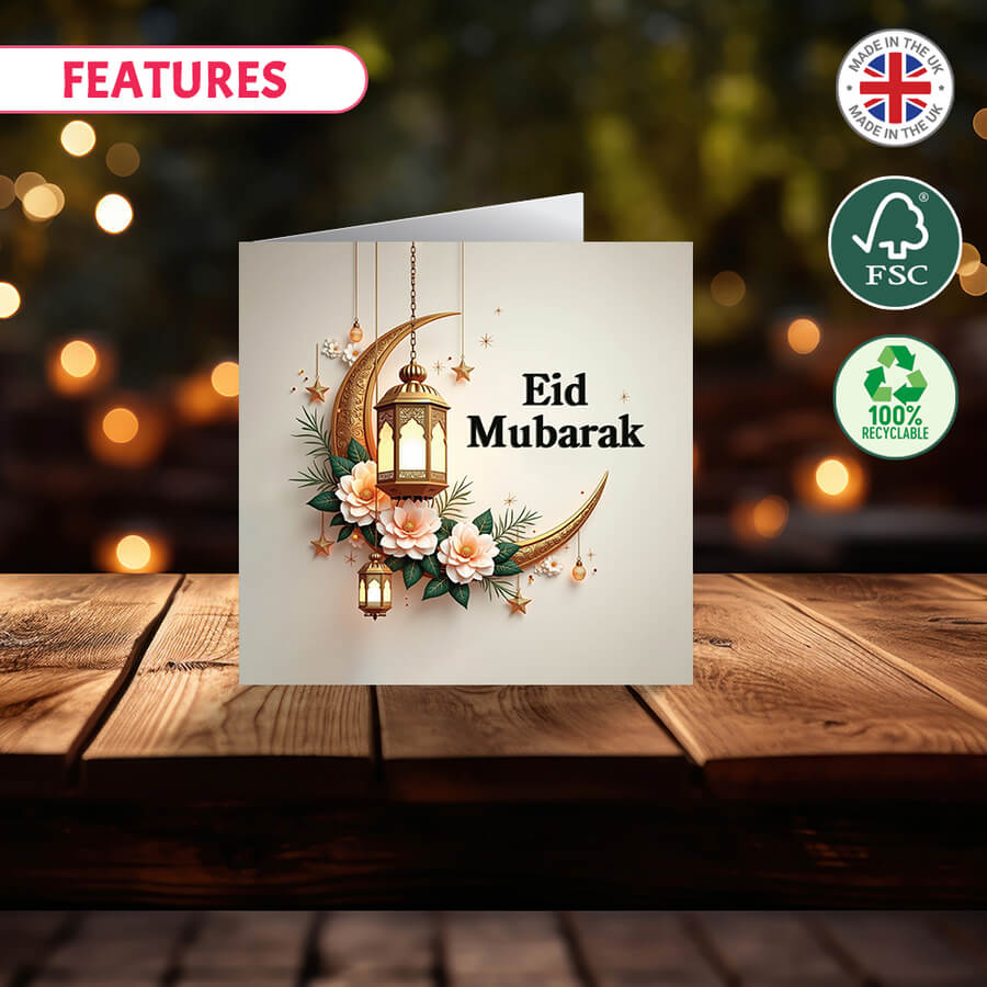 elegant Eid Mubarak card design
