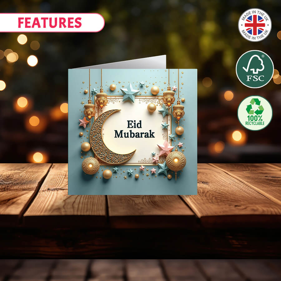 festive Eid greeting card