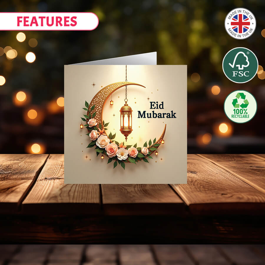 Eid festival greeting card