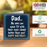 Premium Happy Birthday Dad card blank inside with envelope included
