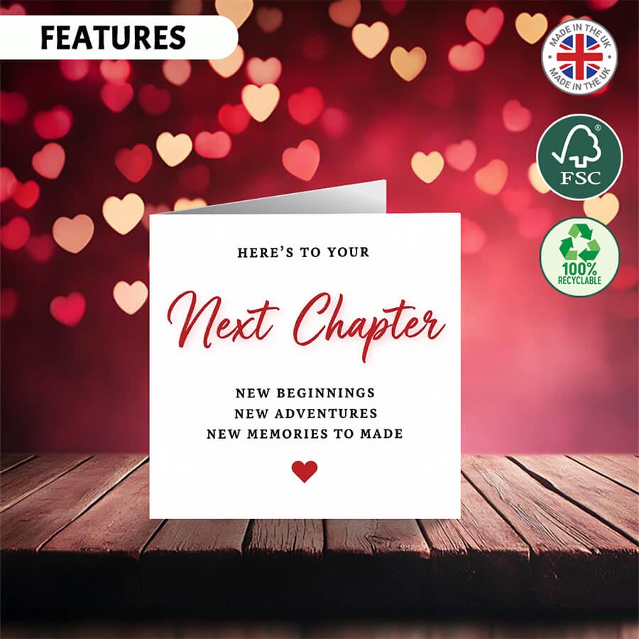 Thoughtful good luck greeting card with stylish design