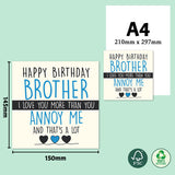 Show Your Love: Funny Brother Birthday Card