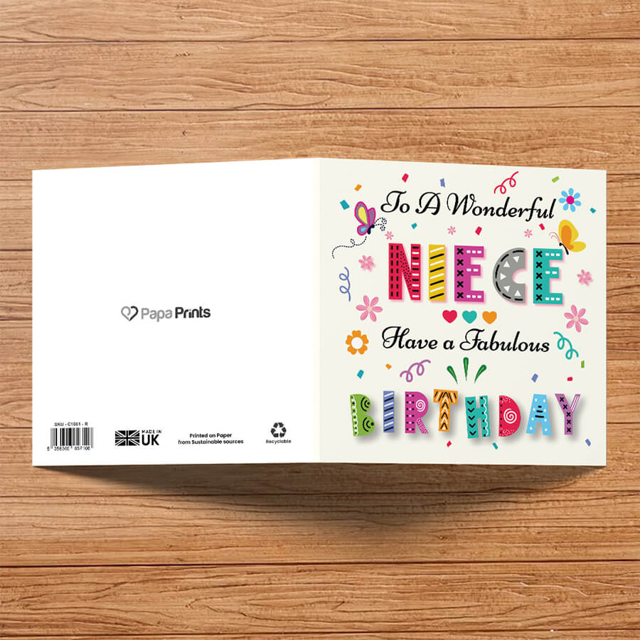 Colorful Text Birthday Greeting Card