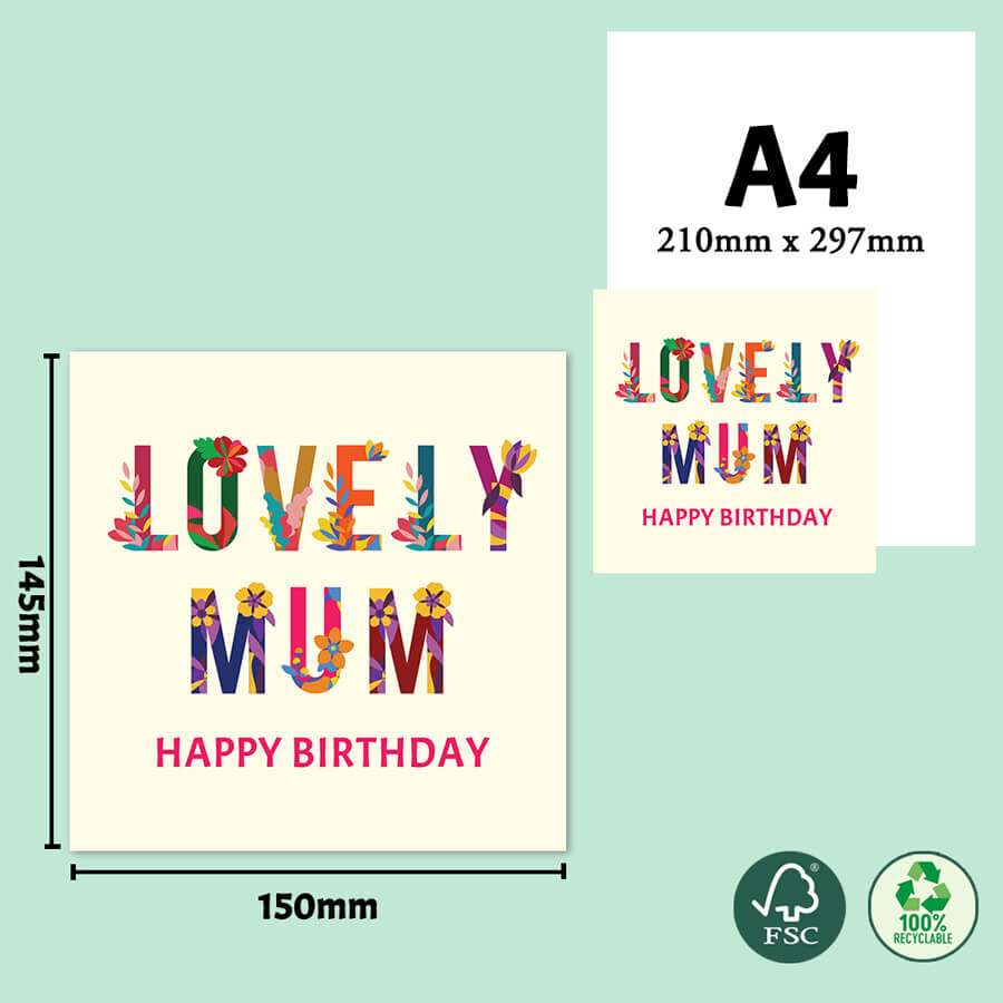 Classy Flower Patterned Birthday Greeting Card