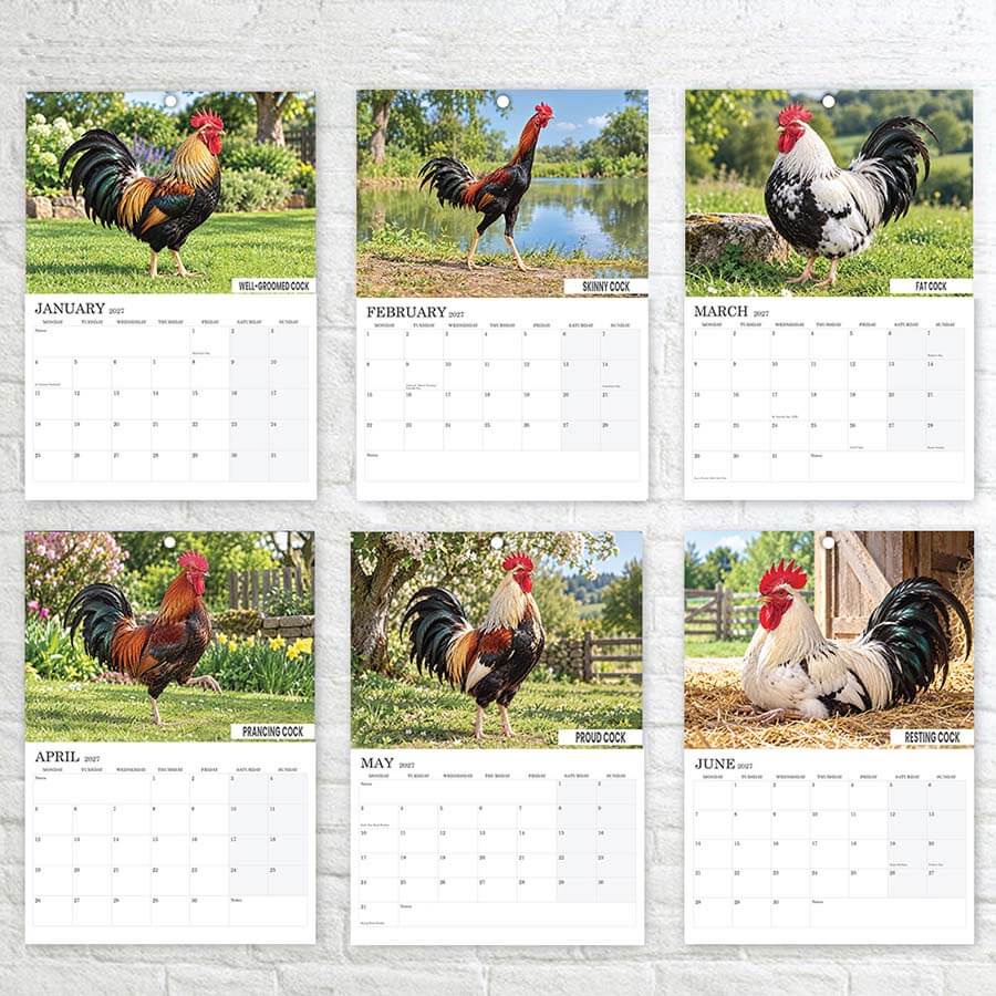 12 Month Big Cocks Calendar 2027 – UK Edition