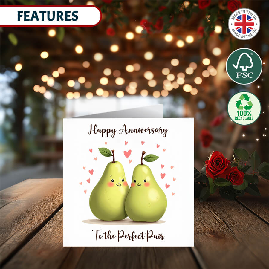elegant anniversary greeting card for friends