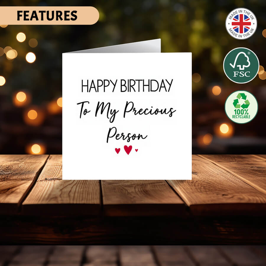 Birthday Card for Your Precious Person