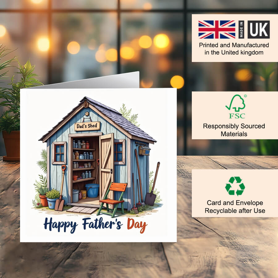 Personalised Father's Day Card - Shed