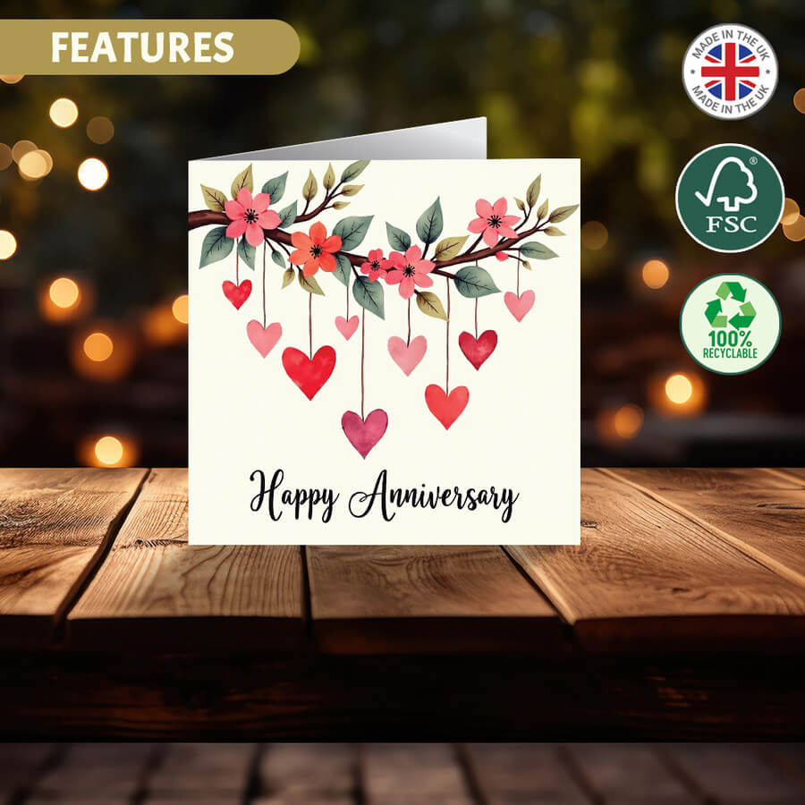 personalised anniversary greeting card easy to write
