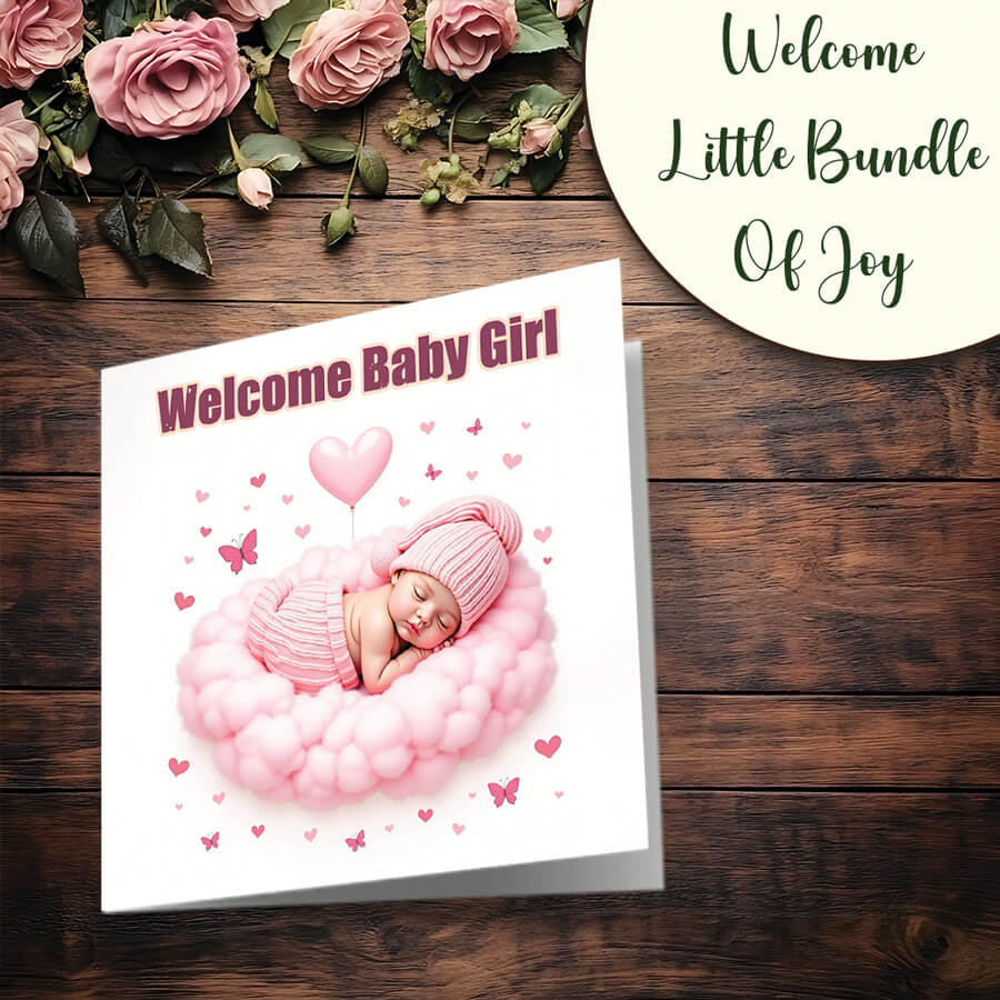 Blank inside baby card