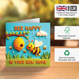 Welcome Home Card with Cute Bee Design