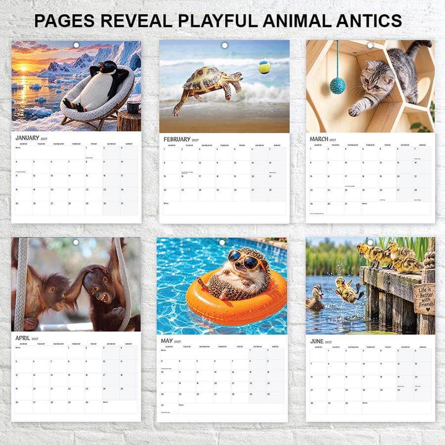 Funny animals calendar 2027