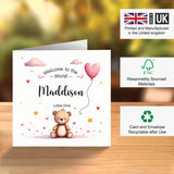 Welcome baby girl card