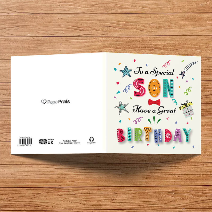 Colorful Text Birthday Greeting Card