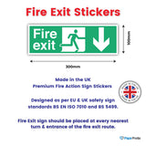 Fire Safety Signs For Exits Stickers
