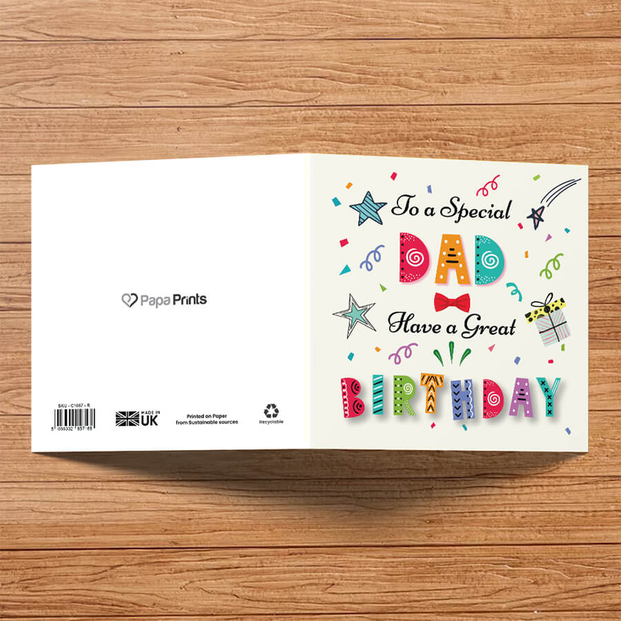 Colorful Text Birthday Greeting Card
