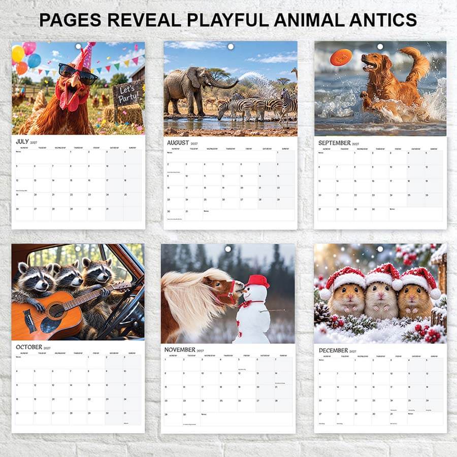 Funny animals calendar 2027