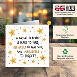 thank you teacher card